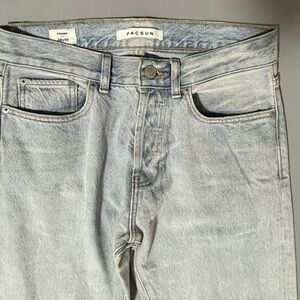 PacSun Men's Faded Blue Straight Jeans